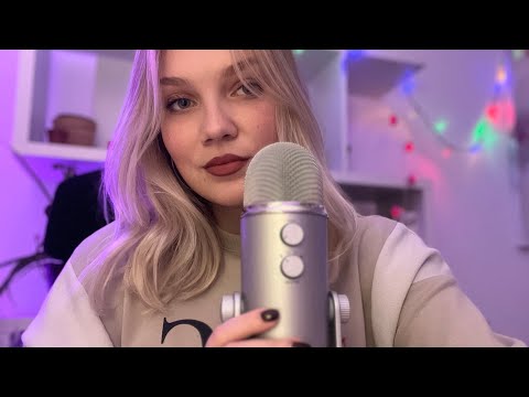 ASMR | Layered Sounds - Inaudible/Unintelligible Whispering & Mouth Sounds & Mic Brushing 🩷