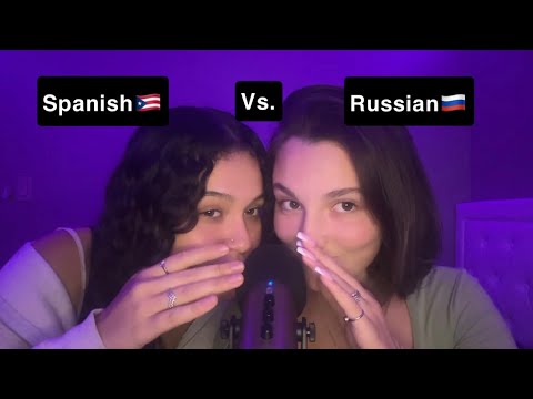 Spanish vs Russian words in Asmr with my sister💖|Extra tingly (part 2)