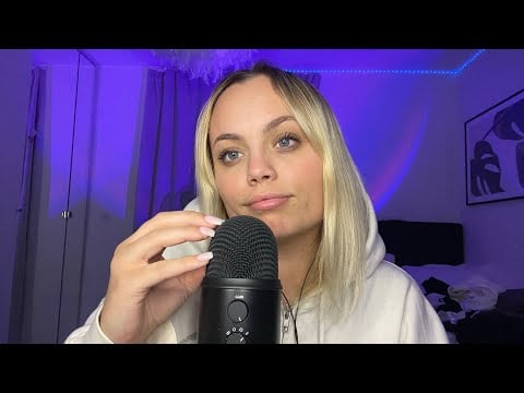 ASMR mic scratching, mouth sounds & tapping