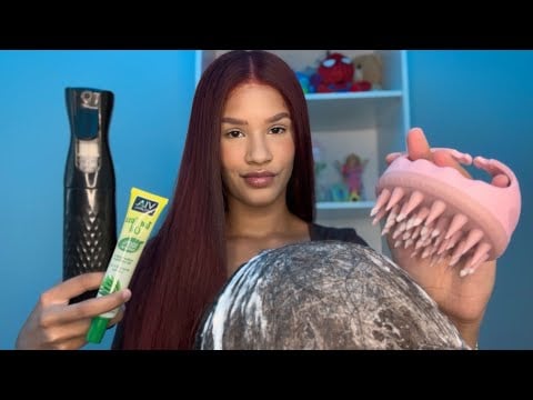 ASMR Salon de belleza (lavado, corte, masaje, gotero)