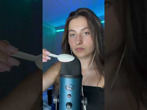 Asmr spoon on microphone