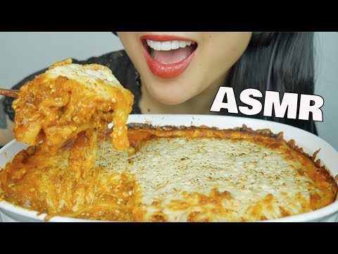 ASMR CHEESY LASAGNA PASTA (SOFT STICKY EATING SOUNDS) NO TALKING | SAS-ASMR