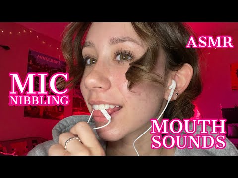 ASMR| DRY MOUTH SOUNDS WITH APPLE MIC + TAPPING + HAND MOVEMENTS