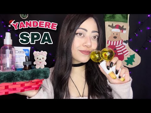 🎄🖤ASMR  | VISITANDO EL MEJOR SPA NAVIDEÑO | YANDERE TE ATIENDE 🎄🖤 🎅🏻📝🎄🖤