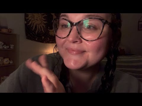 ASMR- Inaudible Whispering  🤎 Propless Hair Play (hand movements, hand sounds) 