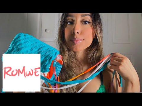 ASMR Summer ☀️ Haul & Try On (Bikinis & more) ROMWE