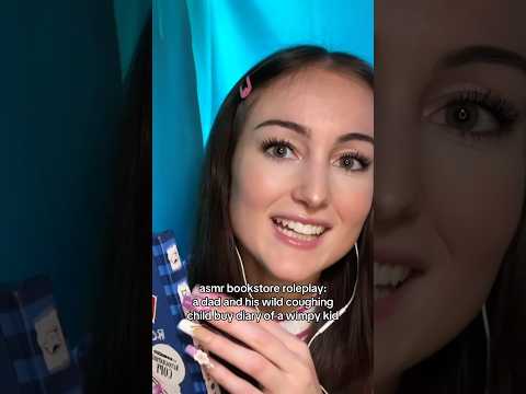 asmr bookstore roleplay: dad and wild coughing kid buy diary of a wimpy kid