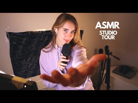 ASMR STUDIO TOUR - VISITA MI HABITACIÓN 🎥❤️ (Setup & Organización)