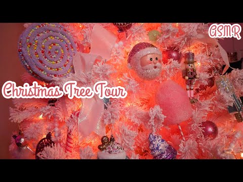 ASMR | Pink Christmas Tree Tour🎄🍭 (lofi)