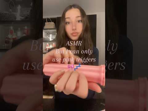 Asmr pink triggers for sleep & relaxing 🎀💤 #asmr #pink #tapping #scratching #tingles #relax