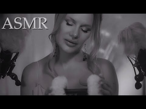 ASMR 💜 The Softest Ear to Ear Whispering, Fluffy Mics, Breathing ✨😴💜 For Deep Sleep (Rain Ambience)