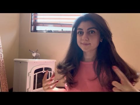 ASMR style my hair with me! [no talking, blow dryer sounds, hair brushing]