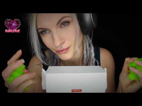 ASMR Tapping, scratching , crunchy, hair brush sounds, no talking