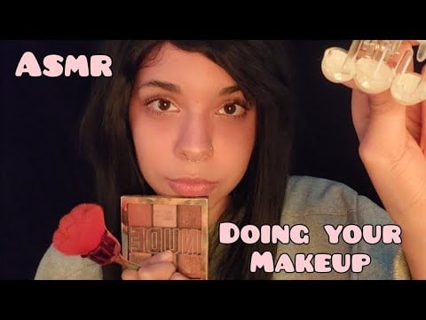 ASMR ◇ Doing your makeup 💫 (layered/mouth sounds)