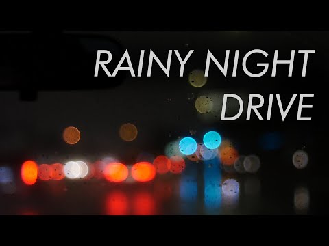 [ASMR] Binaural Rainy Night Drive (No Talking)