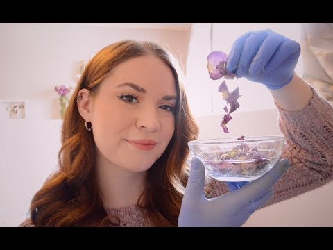 [ASMR] Dried Rose Petals and Nitrile Glove Sounds