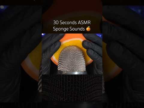 30 Seconds ASMR Sponge Sounds! 🧡🍊 #asmr