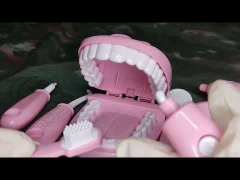 Asmr the dentist checks the patient's teeth 🪥 (brushing, cleaning)
