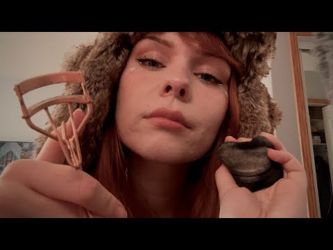 ASMR Odd Friend Does Your Holiday Makeup (Putting Makeup On The Camera) Camera Touching