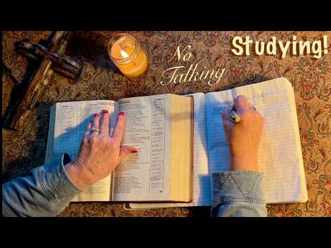 ASMR Study With Me! (No Talking Version) Mega Crinkles from Bible & Notebook!