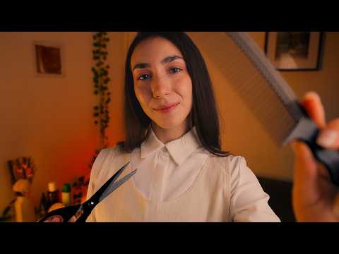 ASMR POV Hair Salon: Scalp Health Checkup & Hair Styling Consultation (Shampoo & Cut) 💆🏻‍♀️