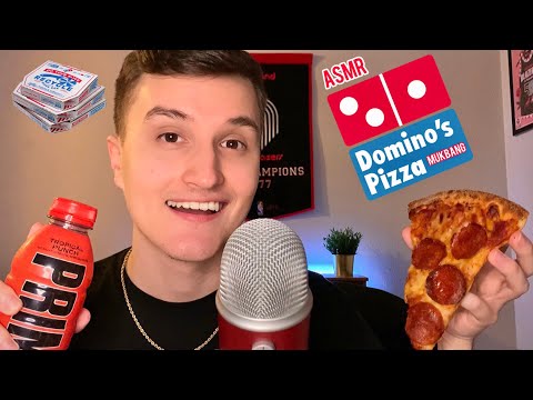 [ASMR] Domino’s Pepperoni Pizza Mukbang 🍕 eating sounds + whispering