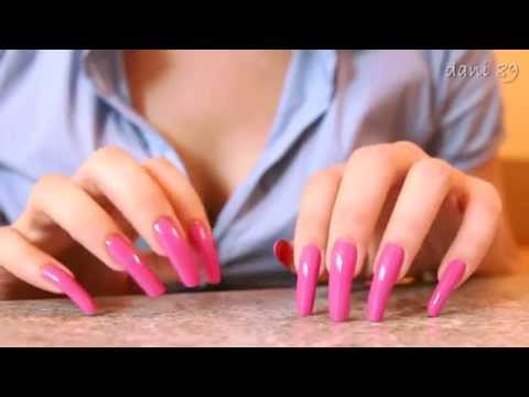 ASMR : tingles with my Long Natural pink nails scratching&tapping the table