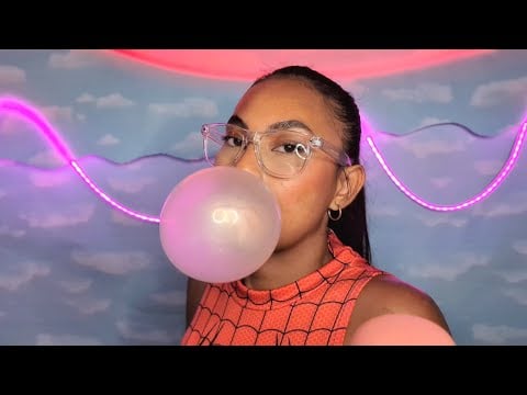 ASMR Chewing Bubblegum And Blowing Bubbles, ASMR To Fall Asleep To , No Talking
