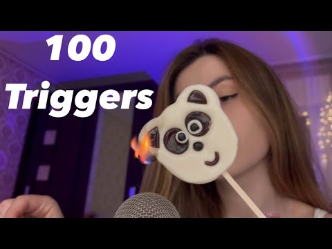 Asmr 100 triggers in 1 minute