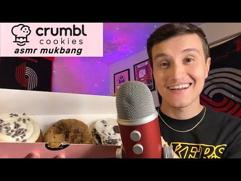 ASMR HUGE Crumbl Cookies Mukbang 🍪🥛 (eating sounds)