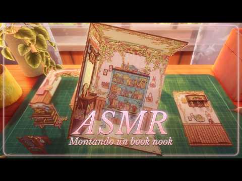 ASMR ✧ Duérmete mientras monto un book nook 📖🧸 Book Nook [no talking, eco]