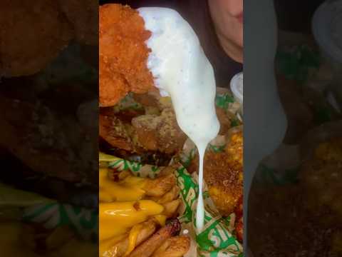 Eating WingStop chicken tenders and ranch #asmr #wingstop #chicken #food #eating #mukbang