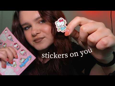Putting Stickers on Your Face ASMR 🎀