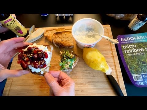 No Frills ASMR Cooking with Linda | Toast Two Ways (Savory & Sweet) + Crunchy Bite Sounds