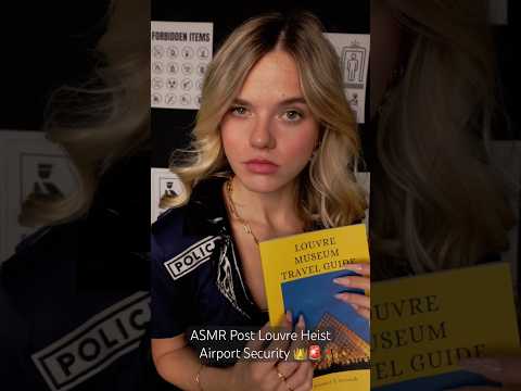 #asmr post louvre heist airport security check #funny #skit #asmrsounds #asmrvideo