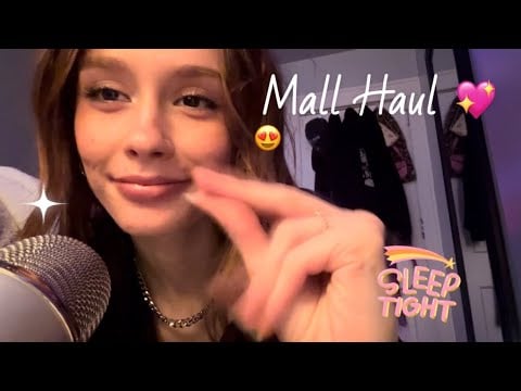 Shopping hauull 🛍️ tracing, tapping, mouth sounds, tingles galore ☀️✨