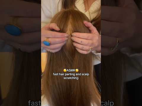 ASMR | fast hair parting and scalp scratching💆‍♀️ #scalpscratching #hairasmr #asmr #scratchingasmr