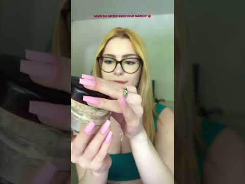 ASMR BIG SIS DOES UR MAKEUP ❤️ #shorts #shortsfeed #asmrmakeup #shortsviral #shortsfeed #makeup