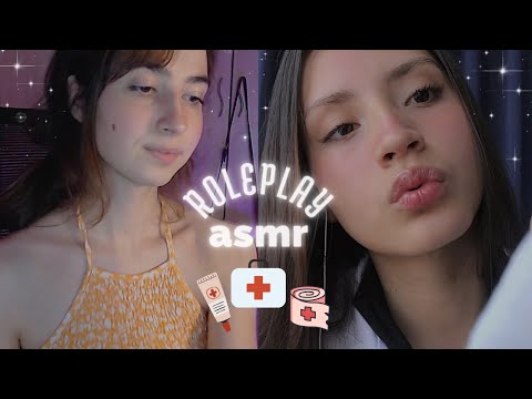 ASMR Te curamos tus heridas 🩹👩🏻‍⚕️ ROLEPLAY secretaria y doctora l COLABORACIÓN con @softsoundasmr6034