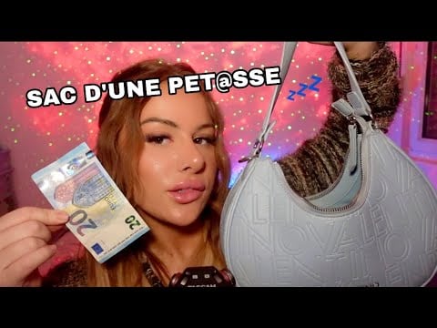 RP ASMR | qu’est ce qu’une pet@sse a dans son sac 👛