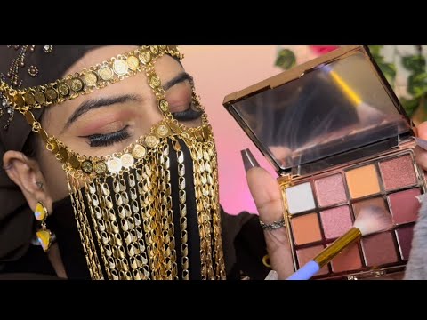 💄Habibi doing Quick makeup ASMR #layeredasmr #tingles