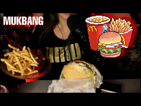 Mc donalds mukbang ASMR de comida🍔🍟🥤