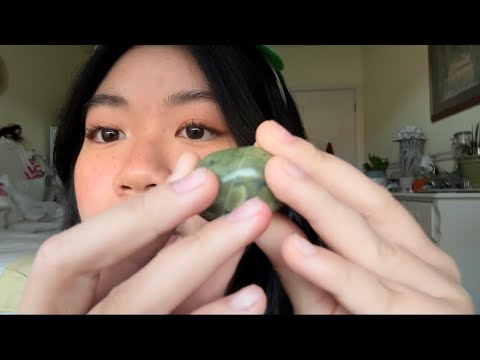 ASMR doing your makeup with crystals (for halloween!🔮🧪)