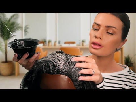 ASMR Hair Wash Day 💦 scalp scratching, head massage, shampoo treatment (hair play roleplay)