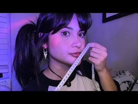 ASMR | Measuring your face but I’m nervous 😣 (stuttering deep whispers) 