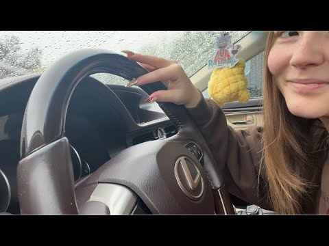 Car ASMR Tapping/Scratching & Whispers (mini mic)