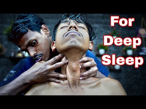ASMR For Deep Sleep | Indian Hard Massage By Strong Wrist Barber | Head & Neck Massage & Neck Crack