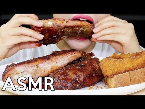 ASMR Southern BBQ Platter 미국식 바비큐 리얼사운드 먹방 Eating Sounds