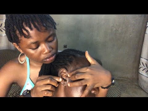 ASMR RELAXING EARCLEANING AND NITPICKING WITH SOFT WHISPERS 