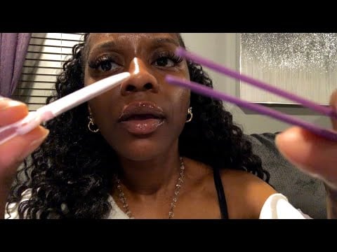 ASMR 💖 Girl in Back of Class Gets Something Out of Ur Eye + Does Ur Brows Roleplay